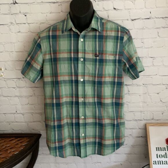 Hurley Mens’ Button Down shirt Top Plaid - Picture 1 of 9